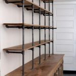 Astonishing Metal Pipe And Wood Shelves 18 In Home Wallpaper with Metal Pipe And Wood Shelves