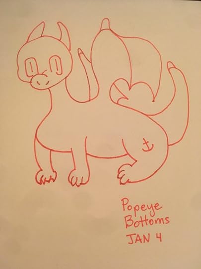 Cartoon Dragon sketch completed