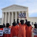 Close Guantanamo protestors outside the Supreme Court, January 11, 2017 (Photo: Andy Worthington).