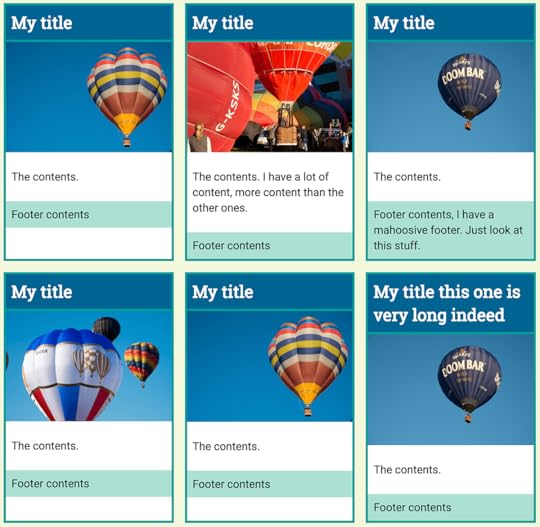 With real contents the cards are untidy