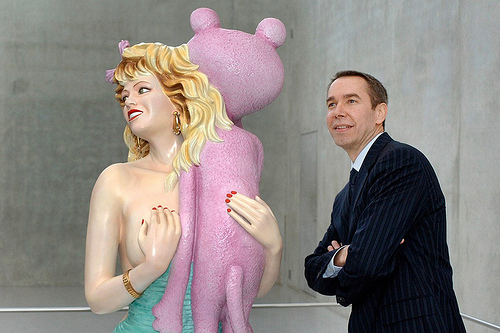 Jeff Koons. Pink Panther. 1988. with the artist