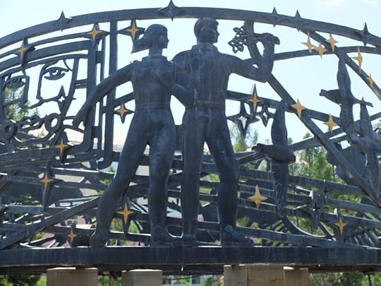 Monument to space exploration, Barnaul, Russia.