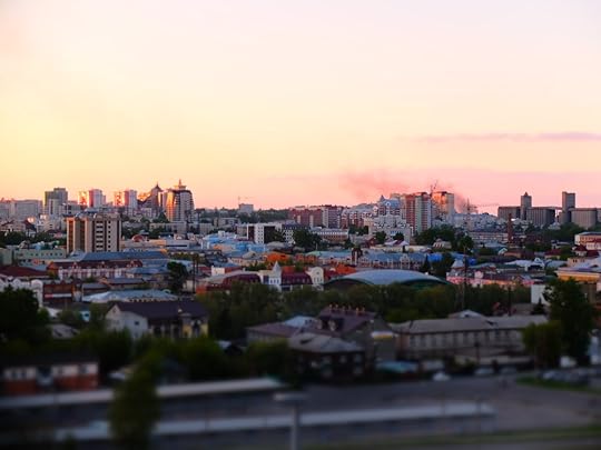 The Barnaul skyline at twilight.