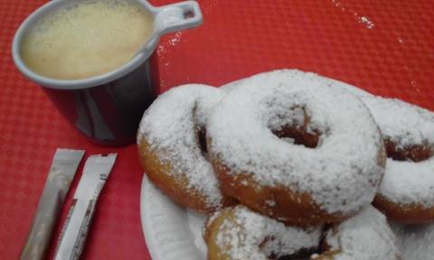 Pishki and coffee: the perfect afternoon snack.