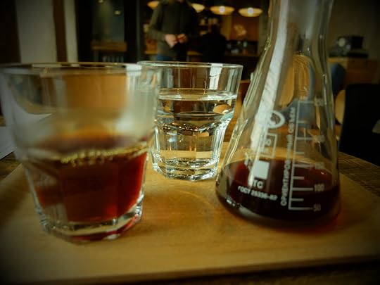 Sampling the merchandise at Coffee 22.