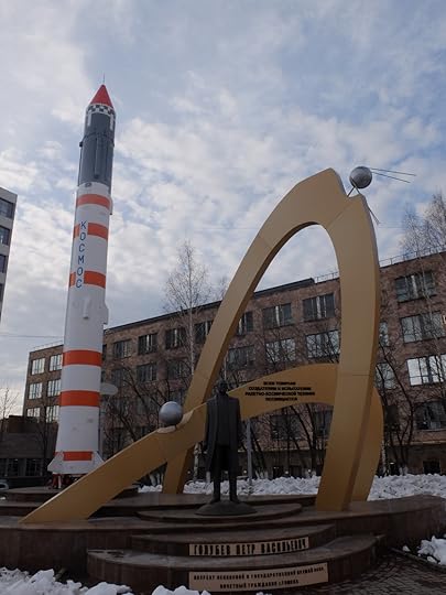 Monument to space program workers in Tomsk. This week, Russians celebrated Yuri's Day, the anniversary of cosmonaut Yuri Gagarin's first manned spaceflight. 