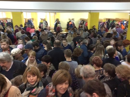 Those Russian lines I've written about all year? Well, this is the coat room queue after the circus.