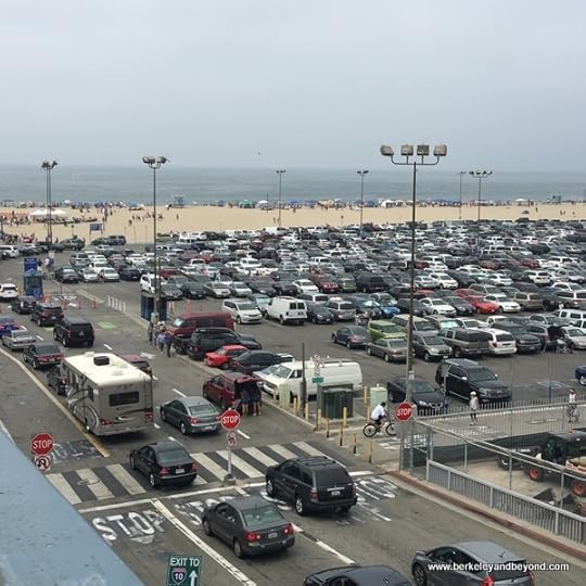 oceanfront parking lot at Santa Monica Pier in Santa Monica, California