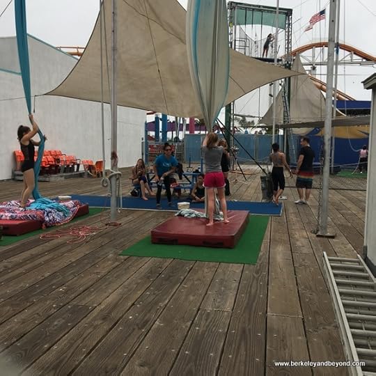 trapeze school at Santa Monica Pier in Santa Monica, California