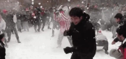 bascom hill snowball GIF by uwmadison