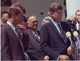 J. Edgar Hoover with John Kennedy and Bobby Kennedy