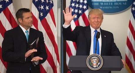 Kris Kobach and President Trump