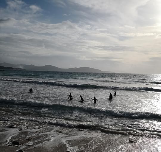 Wearing wetsuits to walk in the winter sea in La Ciotat