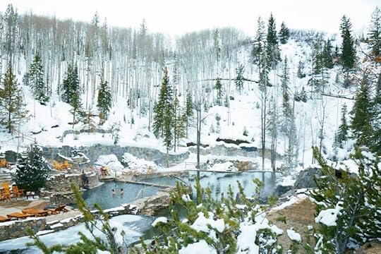 Hot springs winter Colorado