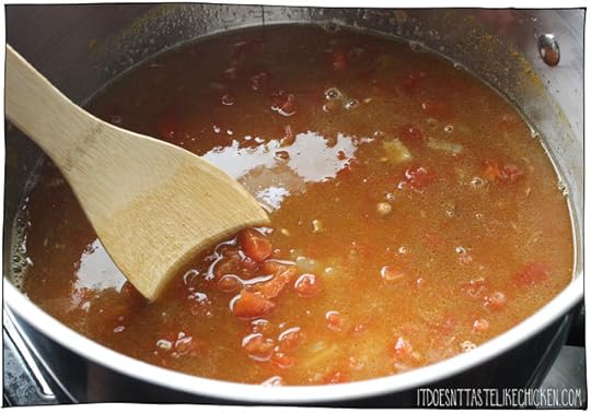 Vegan Curry Lentil Soup! This is an easy hearty and satisfying soup with rich and aromatic spices, and coconut milk. Wonderful freshly made but it also holds up well and gets even better the next day, making it perfect for a make ahead meal. #itdoesnttastelikechicken #vegan #veganrecipe #soup