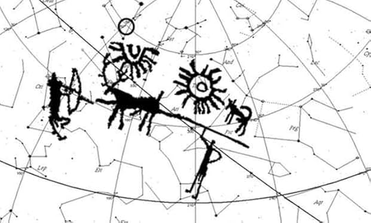 supernova drawn as a star map
