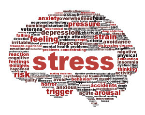 Stress symbol isolated on white background