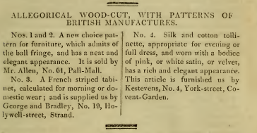 Ackermann's fabric samples January 1815: text