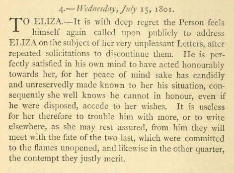 From The Agony Column of the 