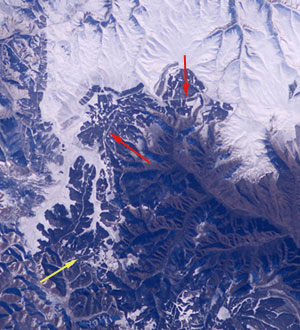 great wall of china from space
