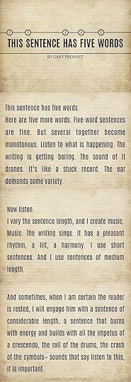 Great example of why students should vary sentence structure.