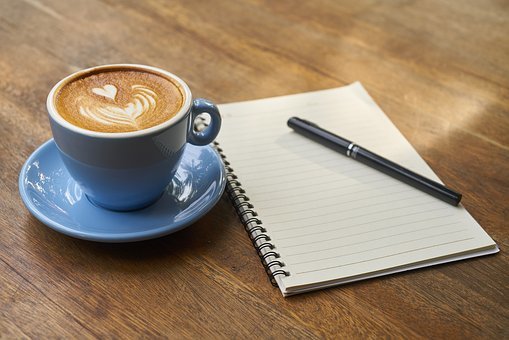 Coffee, Pen, Notebook, Work, Book