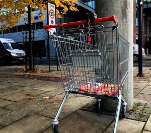 abandoned shopping trolley