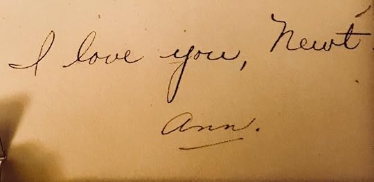 Grandma's note to Grandpa