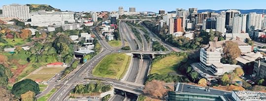 Auckland's Grafton Gully today, looking southward. Imagery ©2018 Google, DigitalGlobe, CNES/Airbus, Data SIO, NOAA, US Navy, NGA, GEBCO, Landsat/Copernicus. Map Data ©2018 Google, MapData Sciences Pty Ltd, PSMA.