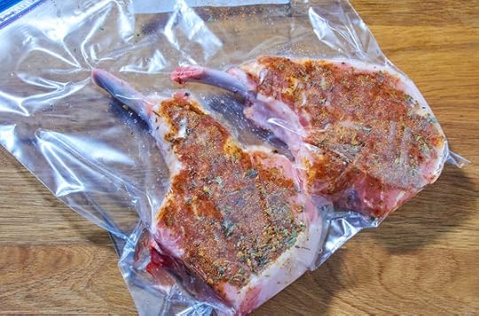 Sous vide pork chop tajine bagged2