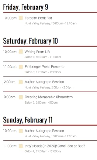 Farpoint 25 Schedule