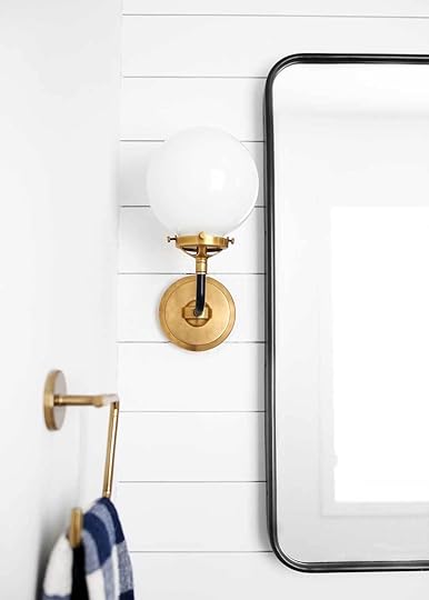Minimal Masculine Master Bathroom Design from The Fauxmartha