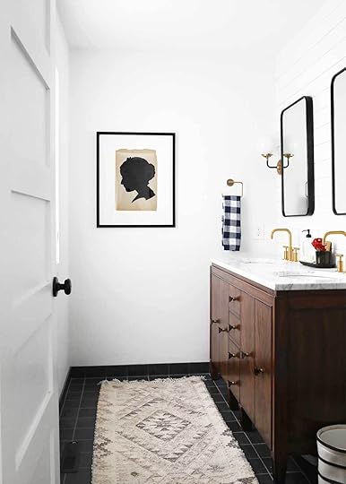 Minimal Masculine Master Bathroom Design from The Fauxmartha