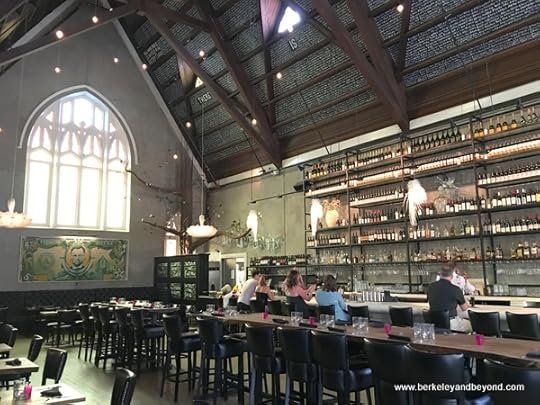 dramatic interior of 5 Church restaurant in Charleston, South Carolina