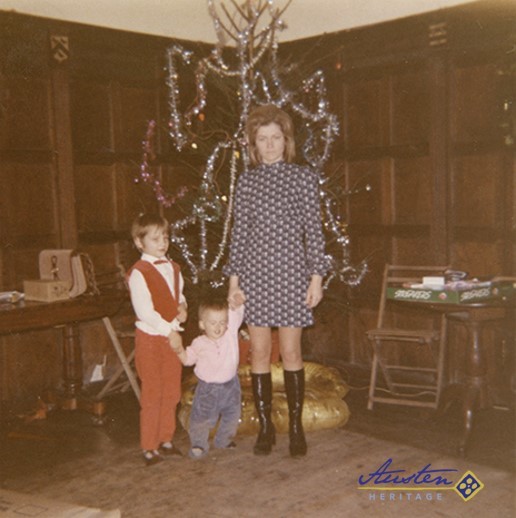 My wife, Carol, with our children, Paul and Caroline, in the Great Hall - 1971