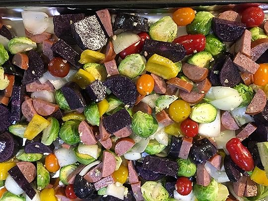 Roasted Smoked Turkey Sausage and Vegetables
