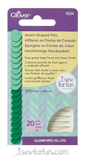 I Sew For Fun Heart-Shapped Straight Pins by Nancy Zieman