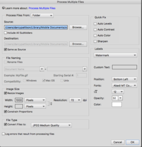 Format picture books for Kindle: Process multiple files in photoshop