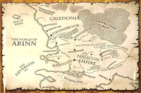 motley fantasy map poster world of arinn