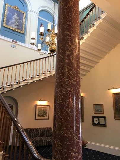 The main stairway inside Southwick House, England, September 2017 (Photo: Sarah Sundin)
