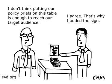 policy briefs on a table