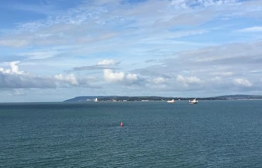 The Isle of Wight, viewed from south of Portsmouth, England, September 2017 (Photo: Sarah Sundin)