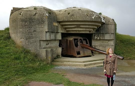 Sarah Sundin at Longues-sur-Mer, France, September 2017 (Photo: Sarah Sundin)