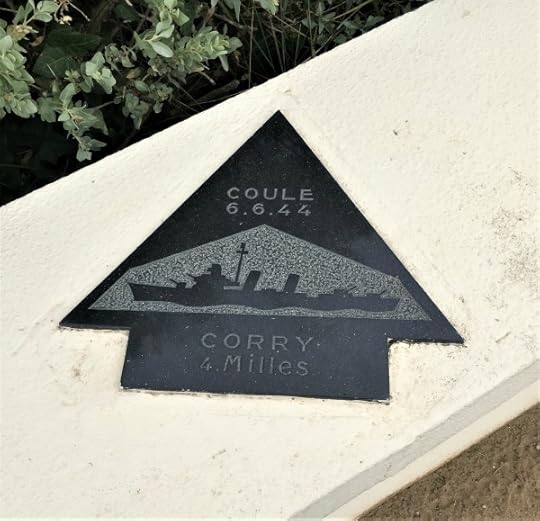 Plaque honoring the destroyer USS Corry, the only US warship lost on D-day, US Navy Monument, Utah Beach, Sainte Marie du Mont, France, September 2017 (Photo: Sarah Sundin)