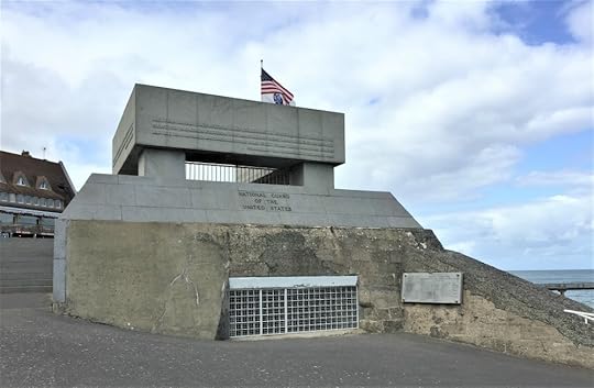 US National Guard Memorial on top of former German gun battery, Omaha Beach, Vierville-sur-Mer, France, September 2017 (Photo: Sarah Sundin)