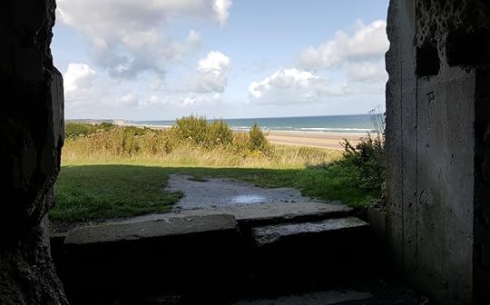 Inside a German gun defense (Widerstandsnest 62) overlooking Omaha Beach, near Colleville-sur-Mer, France, September 2017 (Photo: Sarah Sundin)