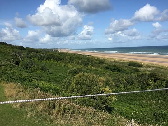 Looking down on Omaha Beach toward the west, near Colleville-sur-Mer, France, September 2017 (Photo: Sarah Sundin)