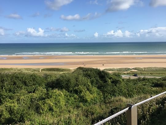 Looking down on Omaha Beach, near Colleville-sur-Mer, France, September 2017 (Photo: Sarah Sundin)