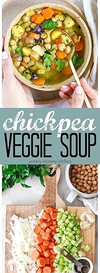 This vegetable soup with chickpeas is so easy and delicious! Add noodles for a vegetarian and vegan chicken noodle soup recipe. Instant Pot instructions are included for this easy veggie soup.
