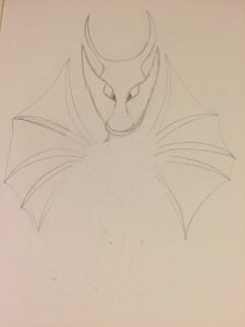 Dragon with eyes crossed